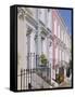 Terraced Houses and Wrought Iron Railings, Kensington, London, England, UK-Mark Mawson-Framed Stretched Canvas