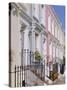 Terraced Houses and Wrought Iron Railings, Kensington, London, England, UK-Mark Mawson-Stretched Canvas