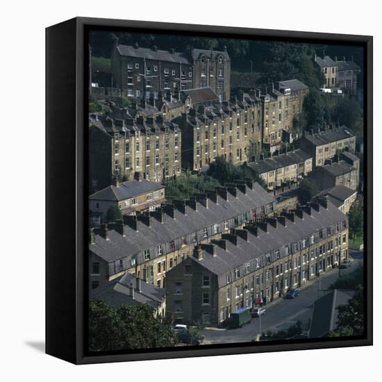 Terraced houses, Hebden Bridge, Yorkshire, England.-Joe Cornish-Framed Stretched Canvas