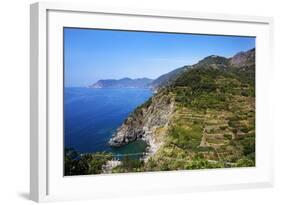 Terraced Vineyards at Corniglia-Mark Sunderland-Framed Photographic Print