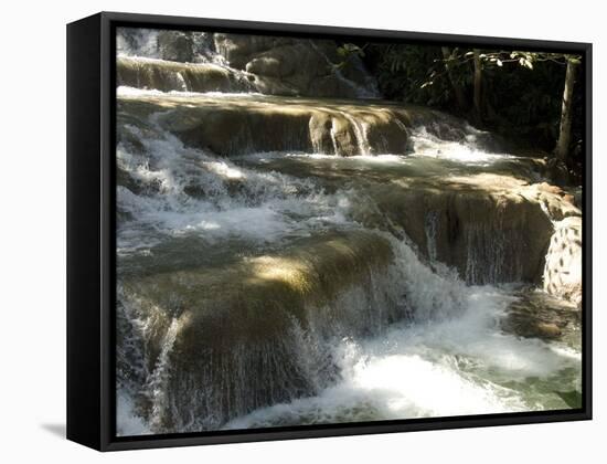 Terraces of Calcite Travertine Forming the Dunn's River Falls, Near Ocho Rios, North Coast, Jamaica-null-Framed Stretched Canvas