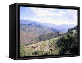 Terraces on Slopes of Mountain Interior at 1800M Altitude, Bois d'Avril, Haiti, West Indies-Lousie Murray-Framed Stretched Canvas