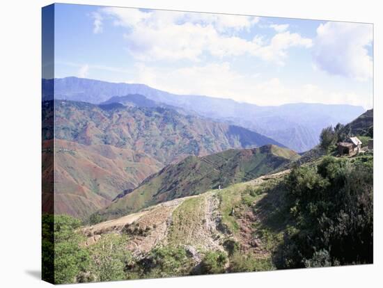 Terraces on Slopes of Mountain Interior at 1800M Altitude, Bois d'Avril, Haiti, West Indies-Lousie Murray-Stretched Canvas