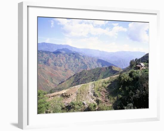 Terraces on Slopes of Mountain Interior at 1800M Altitude, Bois d'Avril, Haiti, West Indies-Lousie Murray-Framed Photographic Print