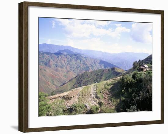 Terraces on Slopes of Mountain Interior at 1800M Altitude, Bois d'Avril, Haiti, West Indies-Lousie Murray-Framed Photographic Print