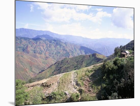 Terraces on Slopes of Mountain Interior at 1800M Altitude, Bois d'Avril, Haiti, West Indies-Lousie Murray-Mounted Photographic Print