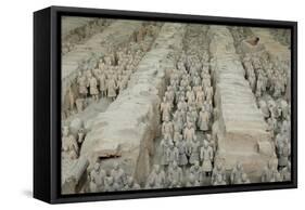 Terracotta Army, Guarded the First Emperor of China, Qin Shi Huangdi's Tomb-Jean-Pierre De Mann-Framed Stretched Canvas