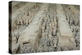 Terracotta Army, Guarded the First Emperor of China, Qin Shi Huangdi's Tomb-Jean-Pierre De Mann-Stretched Canvas