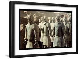 Terracotta Army, Qin Dynasty, 210 BC, Warriors-null-Framed Giclee Print