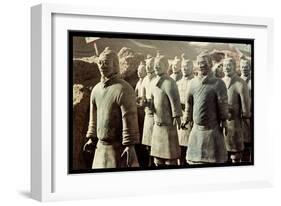 Terracotta Army, Qin Dynasty, 210 BC, Warriors-null-Framed Giclee Print