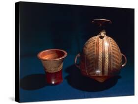 Terracotta Aryballos, Inca Civilization, Peru-null-Stretched Canvas