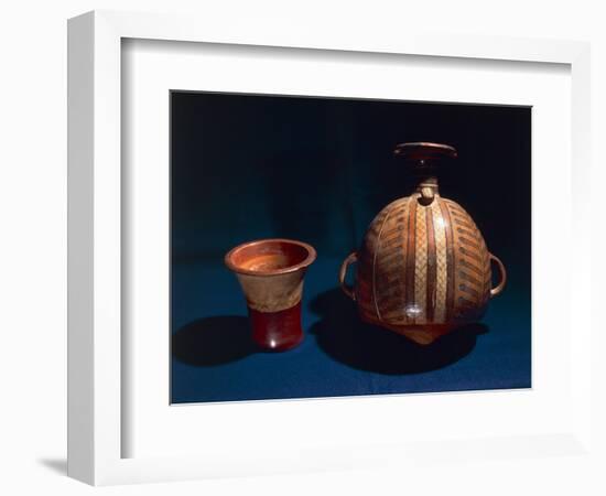 Terracotta Aryballos, Inca Civilization, Peru-null-Framed Giclee Print