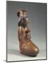 Terracotta Bottle in Form of Woman Suckling Her Baby-null-Mounted Giclee Print