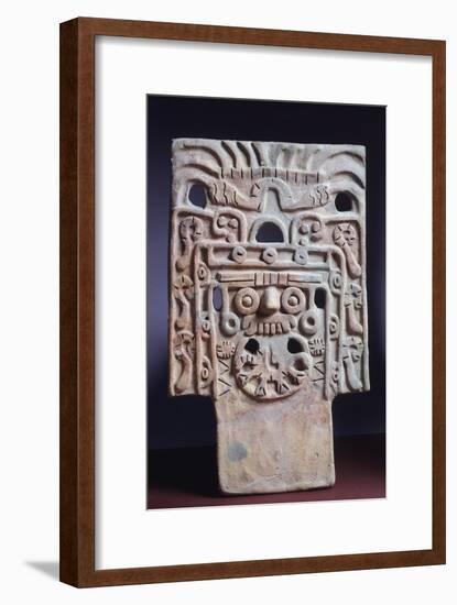 Terracotta Depicting the Rain God Tlaloc, Artifact Originating from Teotihuacan-null-Framed Giclee Print