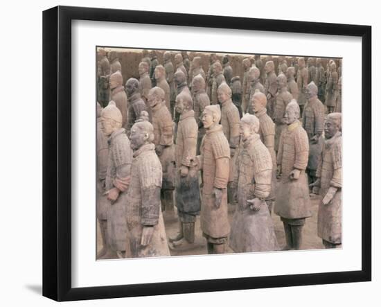 Terracotta Figures from 2000 Year Old Army of Terracotta Warriors, Xian, Shaanxi Province, China-Gavin Hellier-Framed Photographic Print