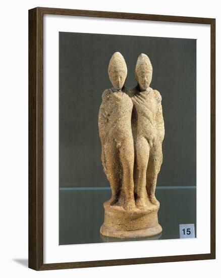 Terracotta Figurine Representing Castor and Pollux from Kharayeb-null-Framed Giclee Print