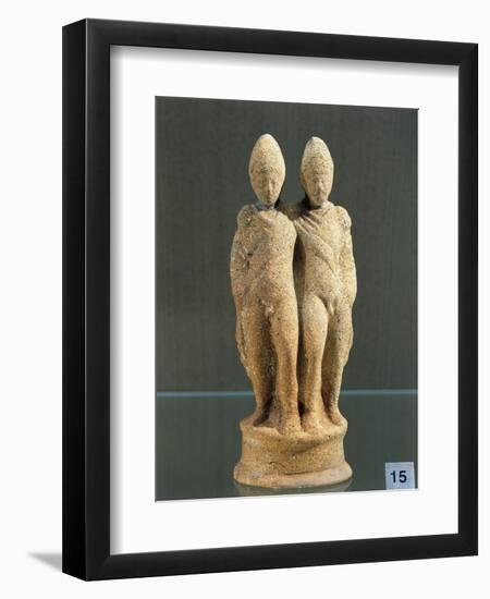 Terracotta Figurine Representing Castor and Pollux from Kharayeb-null-Framed Giclee Print