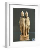 Terracotta Figurine Representing Castor and Pollux from Kharayeb-null-Framed Giclee Print