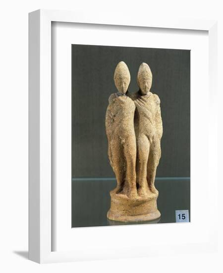 Terracotta Figurine Representing Castor and Pollux from Kharayeb-null-Framed Giclee Print