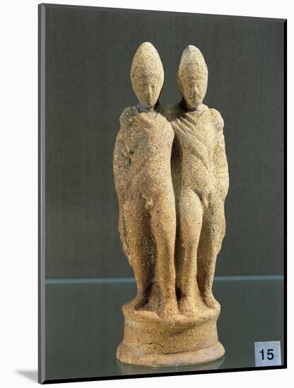 Terracotta Figurine Representing Castor and Pollux from Kharayeb-null-Mounted Giclee Print