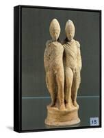 Terracotta Figurine Representing Castor and Pollux from Kharayeb-null-Framed Stretched Canvas
