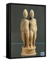 Terracotta Figurine Representing Castor and Pollux from Kharayeb-null-Framed Stretched Canvas