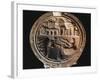 Terracotta Oil Lamp with Relief Depicting the Port of Alexandria with the Tomb of Alexander-null-Framed Giclee Print