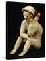 Terracotta Polychrome Whistle Vase known as the Thinker, Artifact Originating from Bahia-null-Stretched Canvas