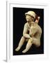 Terracotta Polychrome Whistle Vase known as the Thinker, Artifact Originating from Bahia-null-Framed Giclee Print