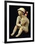 Terracotta Polychrome Whistle Vase known as the Thinker, Artifact Originating from Bahia-null-Framed Giclee Print