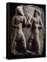 Terracotta Relief Depicting Boxing Fight-null-Framed Stretched Canvas