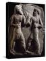 Terracotta Relief Depicting Boxing Fight-null-Stretched Canvas