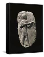 Terracotta Relief Depicting Musician Artefact from Larsa, Iraq-null-Framed Stretched Canvas