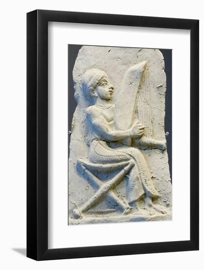 Terracotta Relief of Harpist-null-Framed Photographic Print