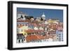 Terracotta Roofs and Ancient Dome Seen from Miradouro Alfama One of Many Viewpoints of Lisbon-Roberto Moiola-Framed Photographic Print