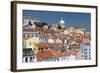 Terracotta Roofs and Ancient Dome Seen from Miradouro Alfama One of Many Viewpoints of Lisbon-Roberto Moiola-Framed Photographic Print