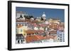 Terracotta Roofs and Ancient Dome Seen from Miradouro Alfama One of Many Viewpoints of Lisbon-Roberto Moiola-Framed Photographic Print