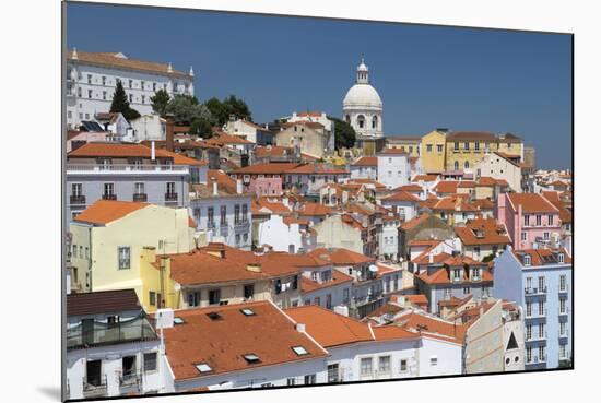 Terracotta Roofs and Ancient Dome Seen from Miradouro Alfama One of Many Viewpoints of Lisbon-Roberto Moiola-Mounted Photographic Print
