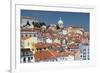 Terracotta Roofs and Ancient Dome Seen from Miradouro Alfama One of Many Viewpoints of Lisbon-Roberto Moiola-Framed Photographic Print