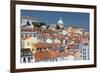 Terracotta Roofs and Ancient Dome Seen from Miradouro Alfama One of Many Viewpoints of Lisbon-Roberto Moiola-Framed Photographic Print