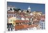 Terracotta Roofs and Ancient Dome Seen from Miradouro Alfama One of Many Viewpoints of Lisbon-Roberto Moiola-Framed Photographic Print