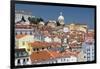 Terracotta Roofs and Ancient Dome Seen from Miradouro Alfama One of Many Viewpoints of Lisbon-Roberto Moiola-Framed Photographic Print