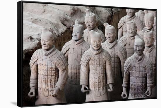 Terracotta Soldiers at Qin Shi Huangdi Tomb-null-Framed Stretched Canvas