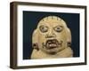 Terracotta Statue Depicting a Hunchback. Artifact Originating from Tikal-null-Framed Giclee Print