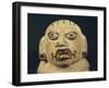 Terracotta Statue Depicting a Hunchback. Artifact Originating from Tikal-null-Framed Giclee Print