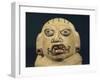 Terracotta Statue Depicting a Hunchback. Artifact Originating from Tikal-null-Framed Giclee Print