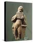 Terracotta Statue Depicting Pan Flute Player, 333-64 B.C., from Kharayeb, Lebanon-null-Stretched Canvas