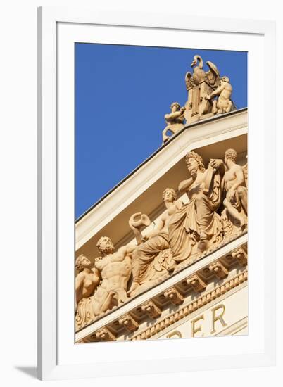 Terracotta Statues Adorn the Upper Main Facade of the Musikverein (1866-9) Karlsplatz Austria-Julian Castle-Framed Photo