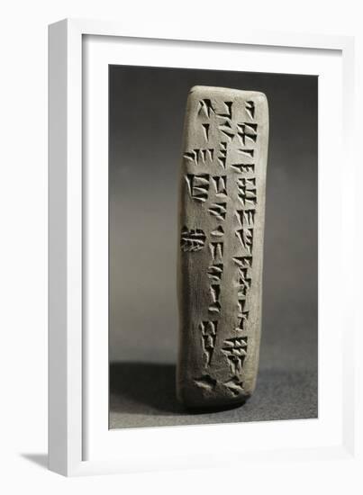 Terracotta Tablet Representing Alphabet, from Ugarit, Ras-Shamra, Syria, Copy-null-Framed Giclee Print