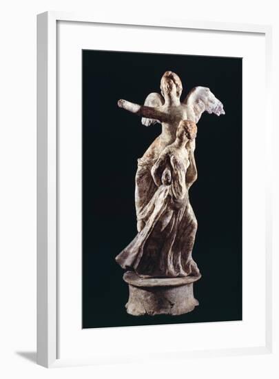 Terracotta Tanagrina Statue, from Centuripe, Sicily, Italy-null-Framed Giclee Print